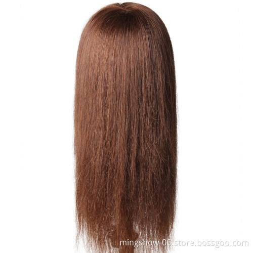 18" Practice Training Doll Head 100% human hair Hairdresser mannequin training  head